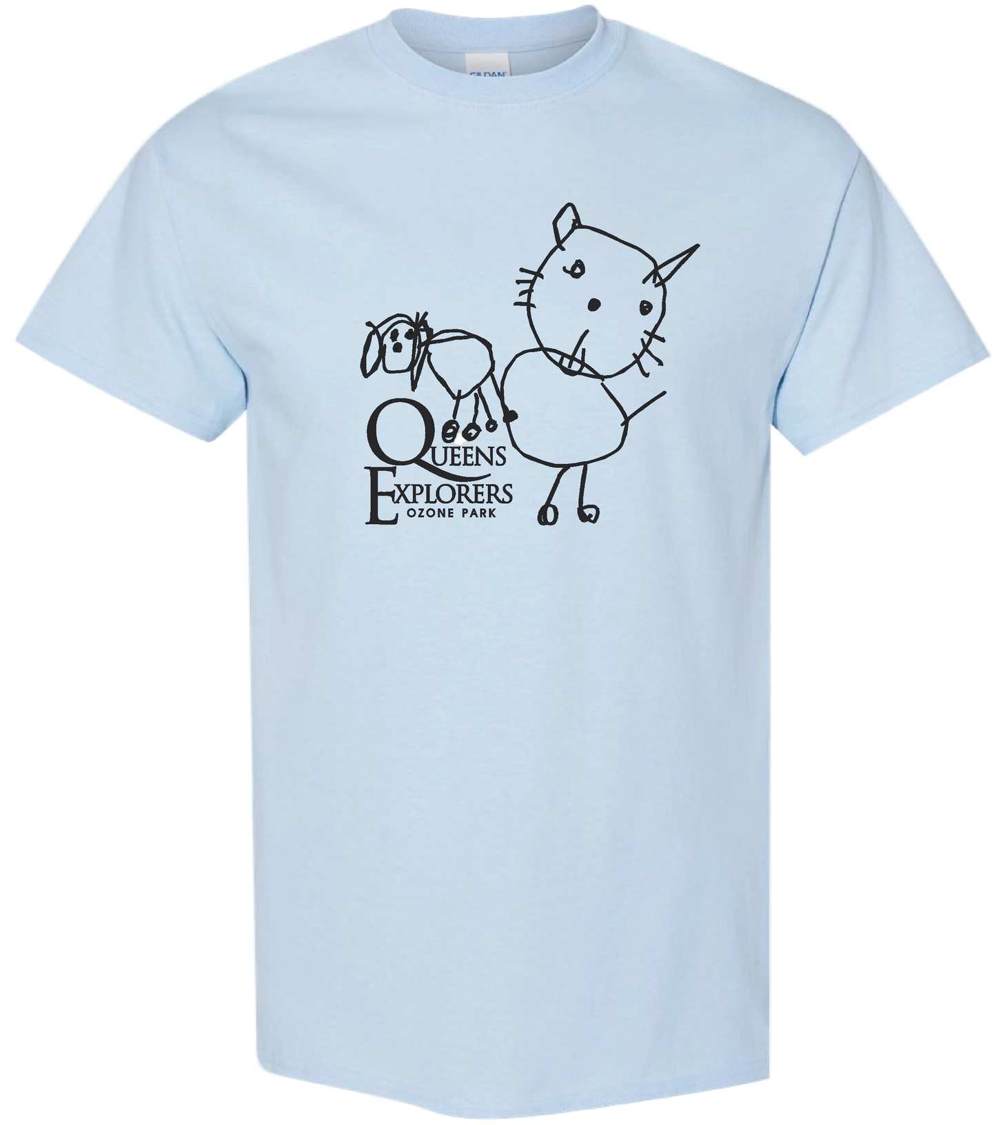 QE Light Blue Fundraiser Shirt with Logo