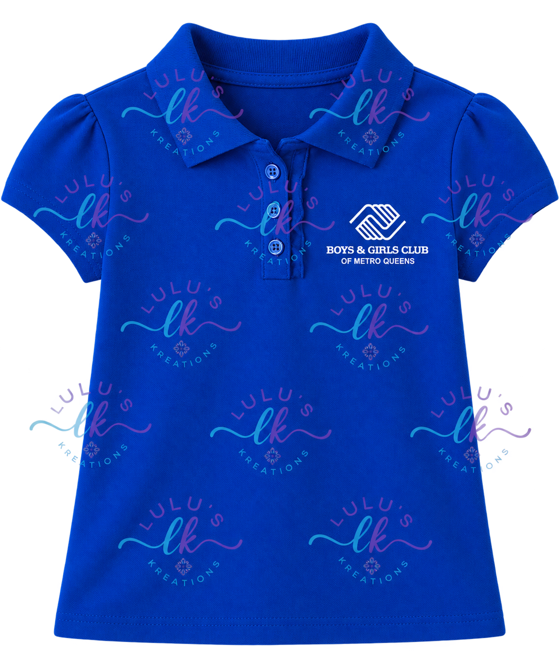 BGCMQ Girls Royal Blue Collared Polo – Embroidered