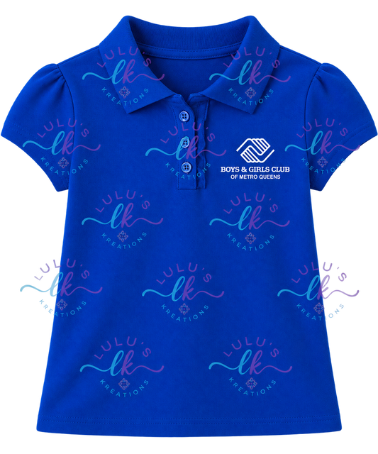 BGCMQ Girls Royal Blue Collared Polo – Embroidered