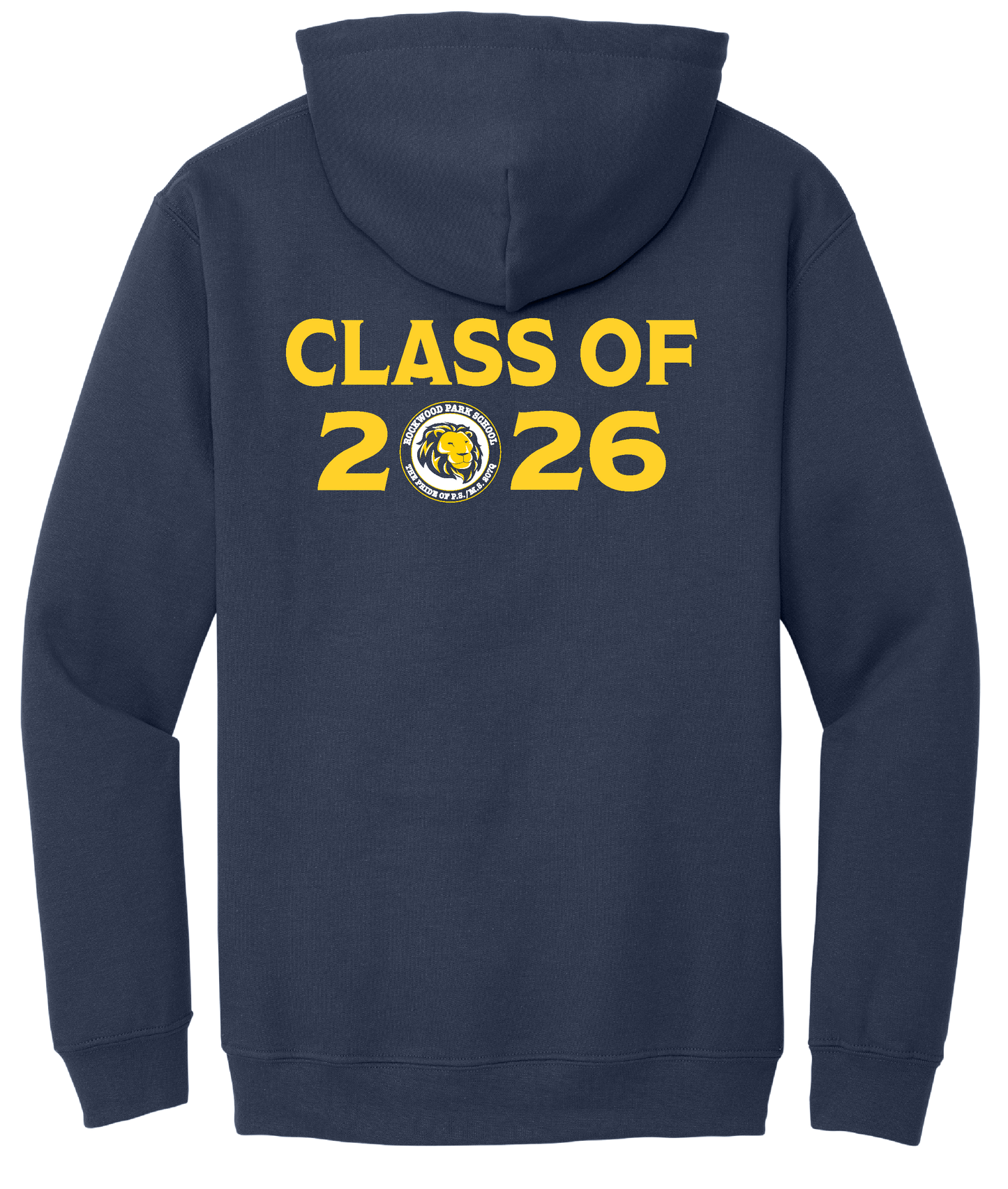 Navy Blue Class Of 2026 Full-Zip Hooded Sweatshirt