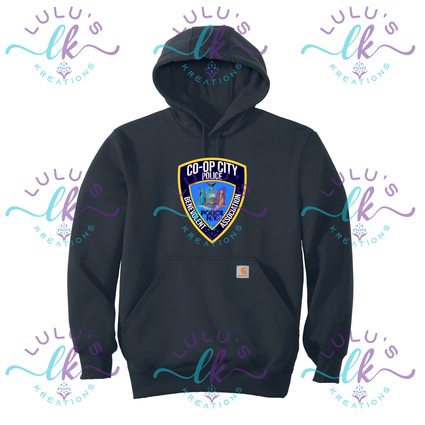 Co-op Carhartt Hoodie Blue Design Front Print Only