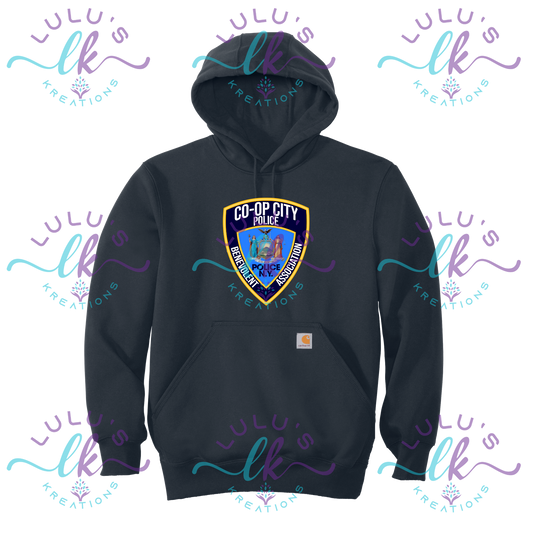 Co-op Carhartt Hoodie Blue Design Front Print Only