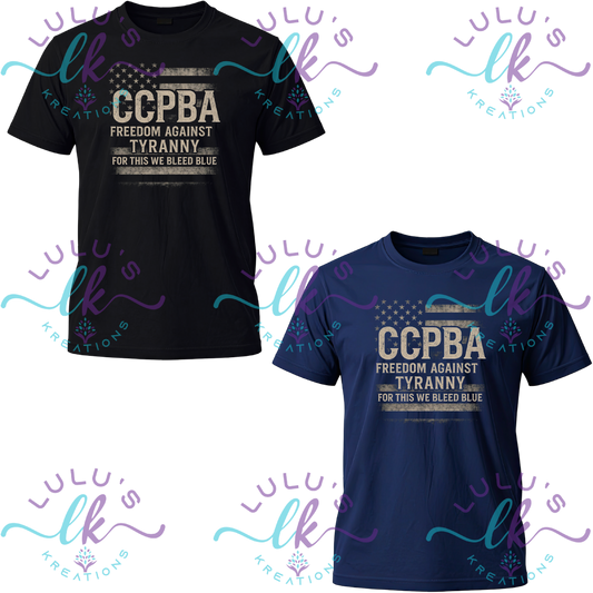 Co-Op City Police PBA T-Shirt- Flag Tyranny CCPBA