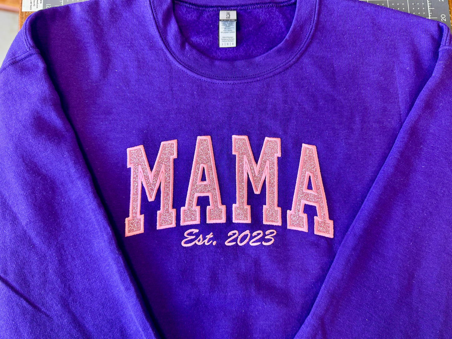 Custom Sweatshirt With Trendy Side Bow and Glitter