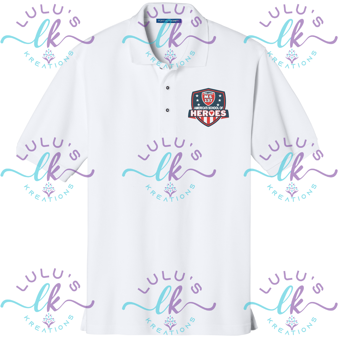 M.S. 137 White Polo Short Sleeve