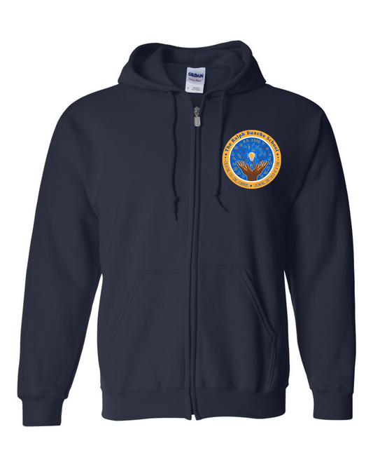 P.S 132Q Navy Blue Full-Zip Hooded Sweatshirt