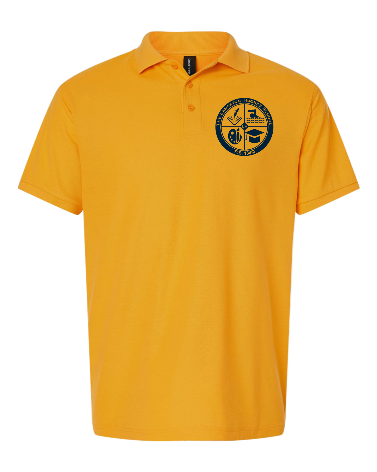 P.S 134Q Gold Polo Short Sleeve