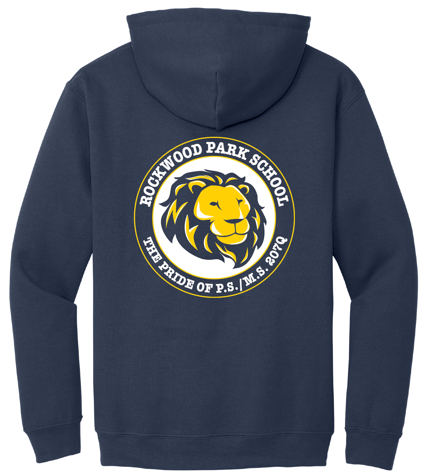 Navy Blue Full-Zip Hooded Sweatshirt