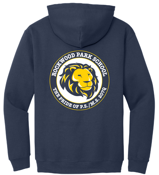 Navy Blue Full-Zip Hooded Sweatshirt